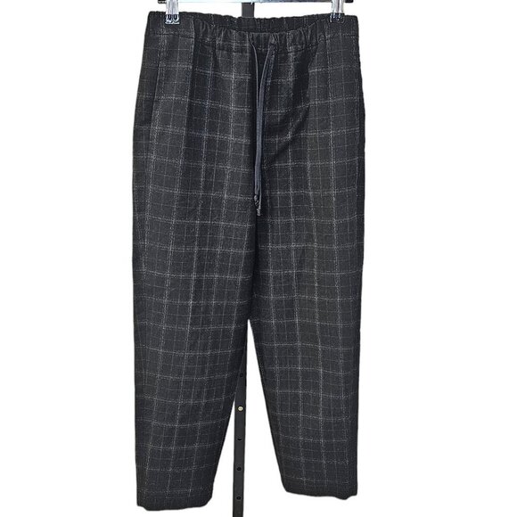 Aritzia Babaton Jimmy Pants Size XS Check Tie Waist Straight Leg - Picture 1 of 7